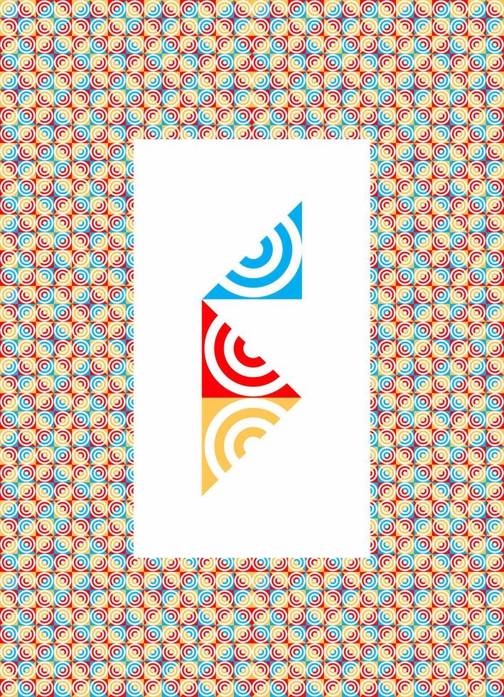 Bauhaus Triangle and Circle Patterns vector