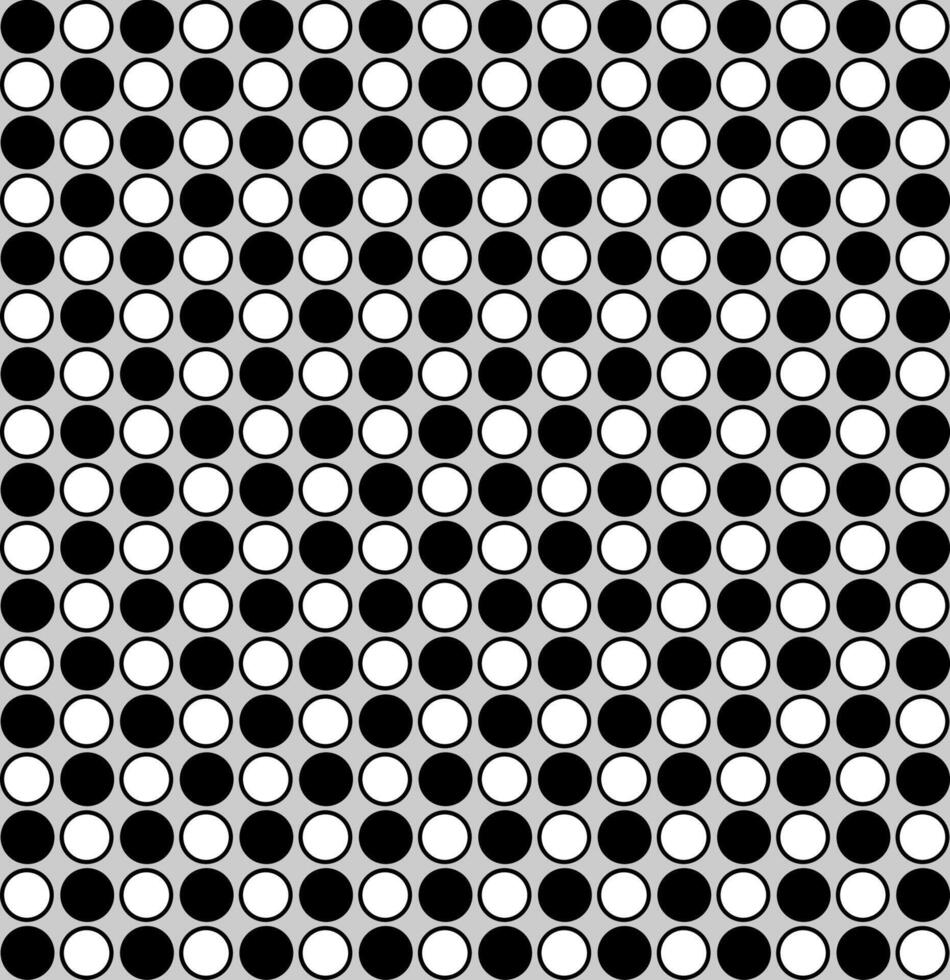 Seamless geometric pattern with black circles on a gray background vector