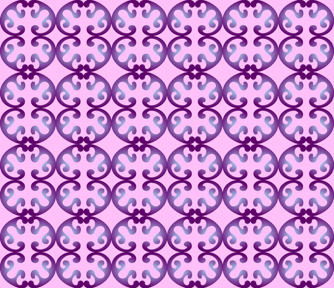 Seamless original pattern of purple color on pink background for fabric or wallpaper vector
