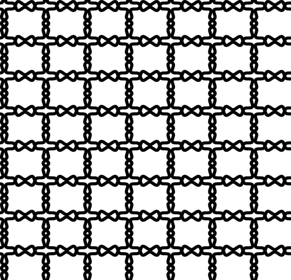 Seamless geometric pattern in black on white background vector