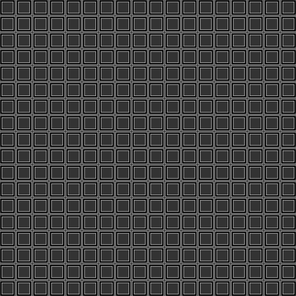 Seamless monochrome geometric pattern with squares on a gray background vector