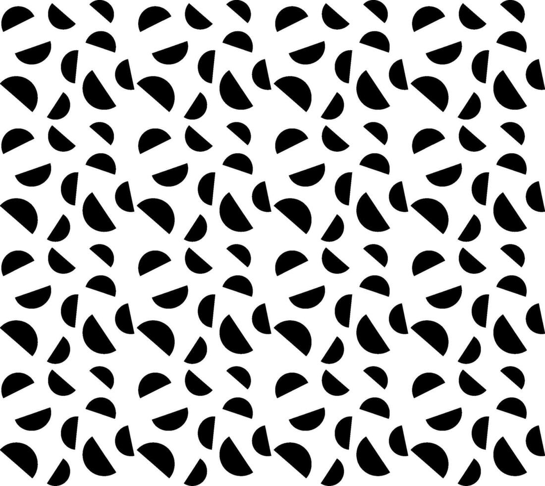 Seamless geometric pattern in the form of semicircles in black on a white background vector