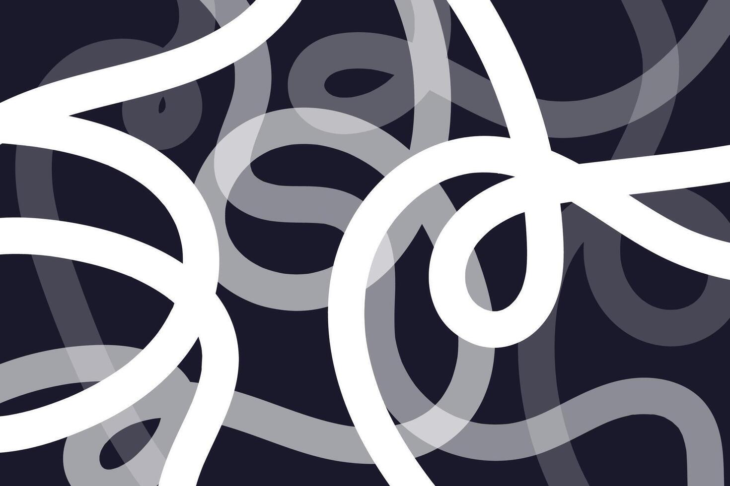 Abstract overlap curvy lines background. vector