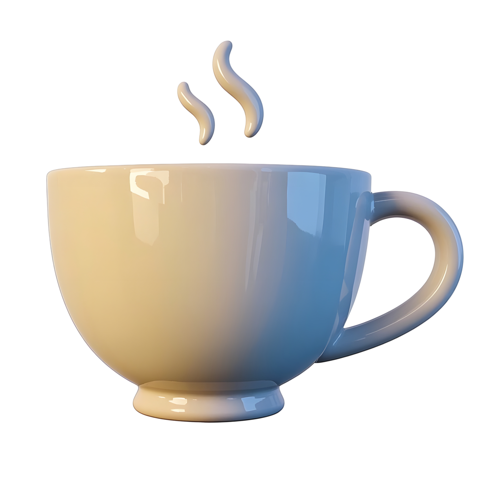 A white cup with steam coming out of it png