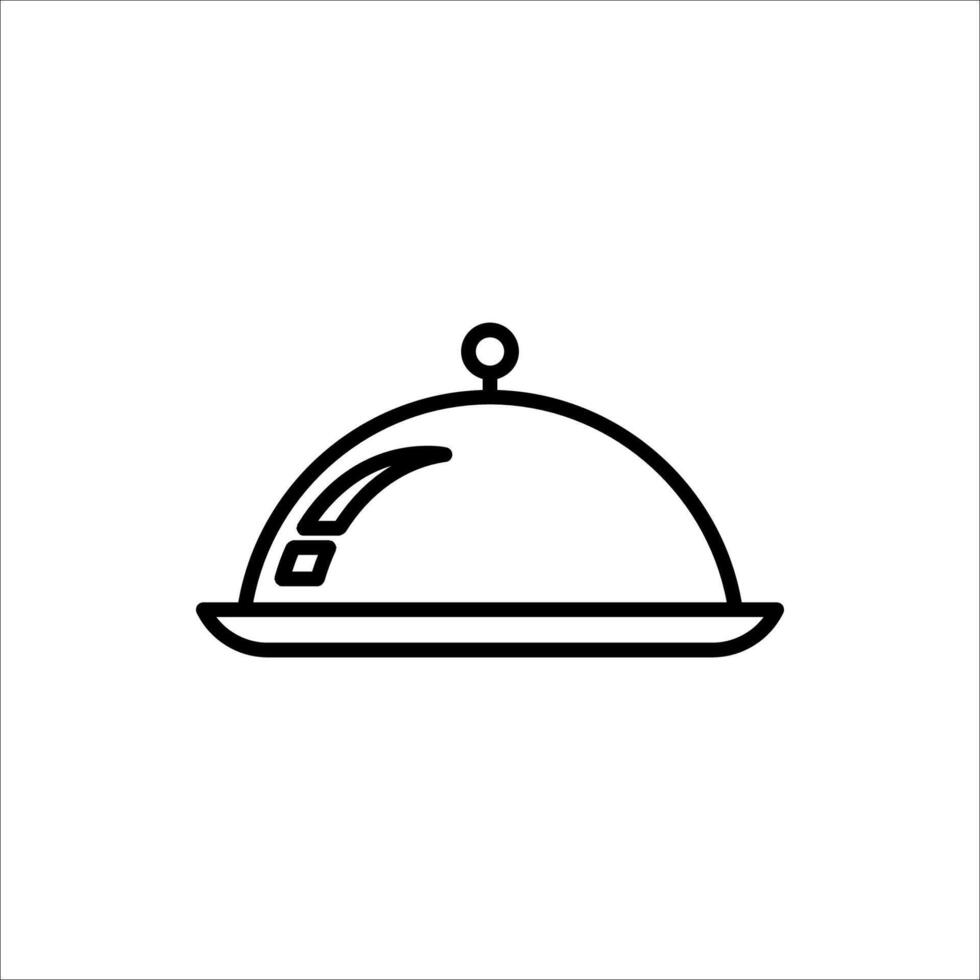 platter icon isolated on white background. vector