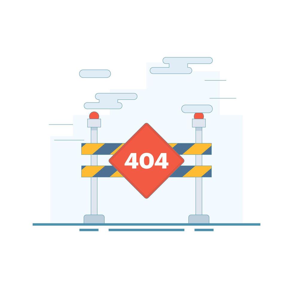 404 Page Not Found Concept for Landing Page. website page interface. page template under construction. maintenance error. Flat cartoon design illustration in the background. vector