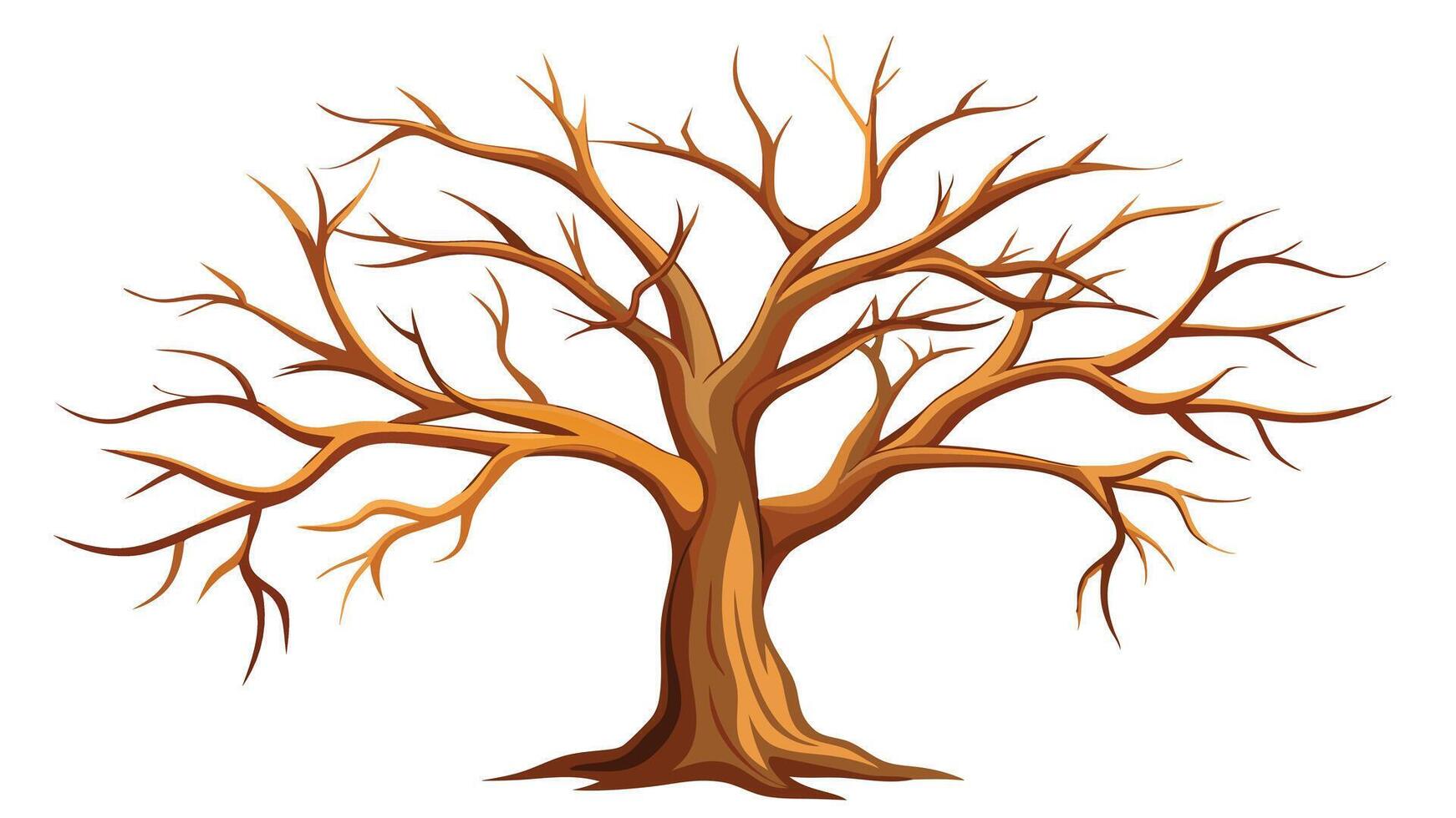 a tree with no leaves on a white background vector
