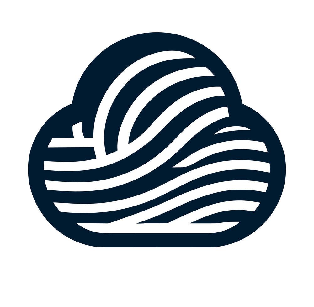 Cloud icon, illustration, isolated on white background vector
