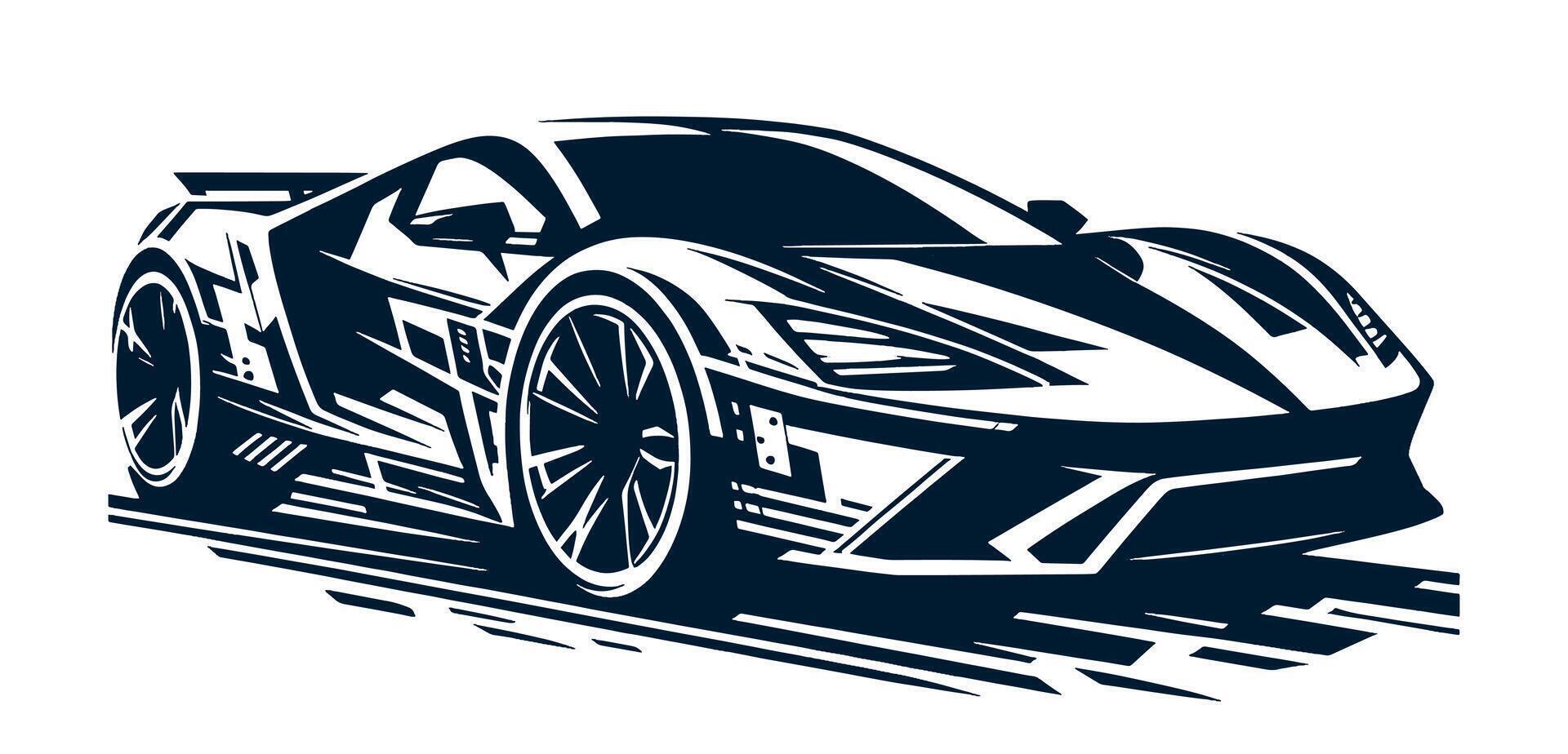 Racing car on a white background vector