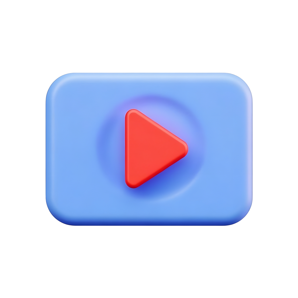 A blue play button with a red play button png