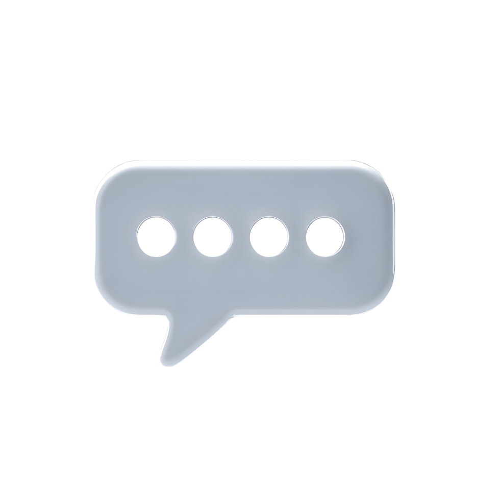 A speech bubble with four dots on it png