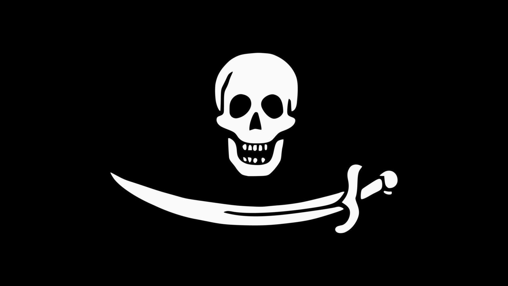 Jolly Roger Pirate Bartholomew Roberts Early High Quality Flag Clipart, Flag Icon, Illustration, Premium Quality Digital Download vector