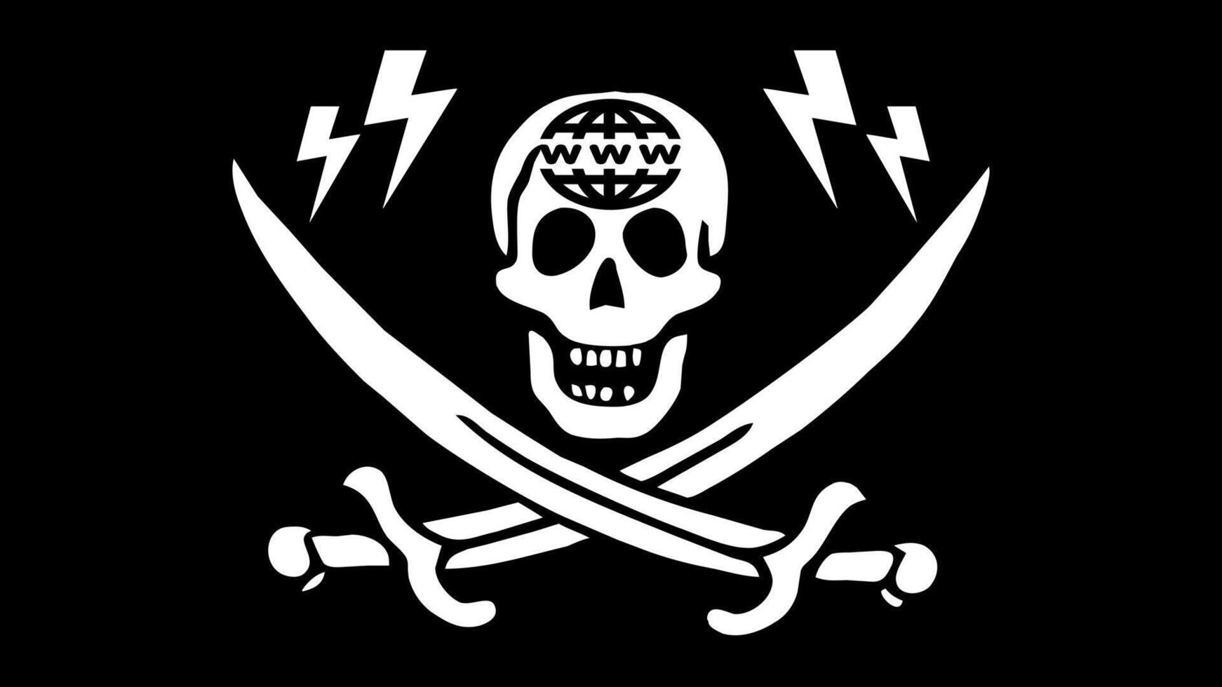 Internet Pirate High Quality Flag Clipart, Flag Icon, Illustration, Premium Quality Digital Download vector