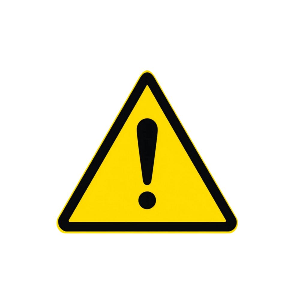 Yellow warning triangle black exclamation mark and caution symbol. png