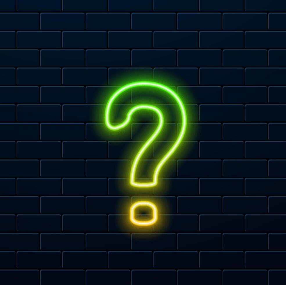 Question mark symbol button icon set. neon style. multicolored neumorphism button Smooth UI Design for Web Design, App UI and more, Button, . vector