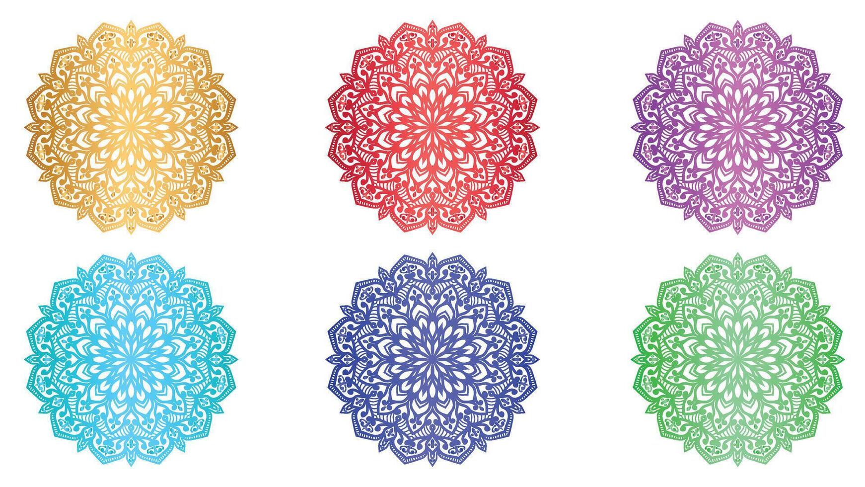 Gold Islamic Ornament Mandala design clipart vector