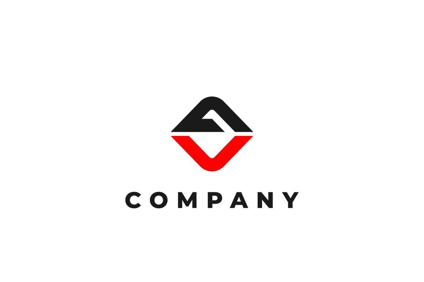 letter ga or gv gc gu abstract business modern minimalist logo vector