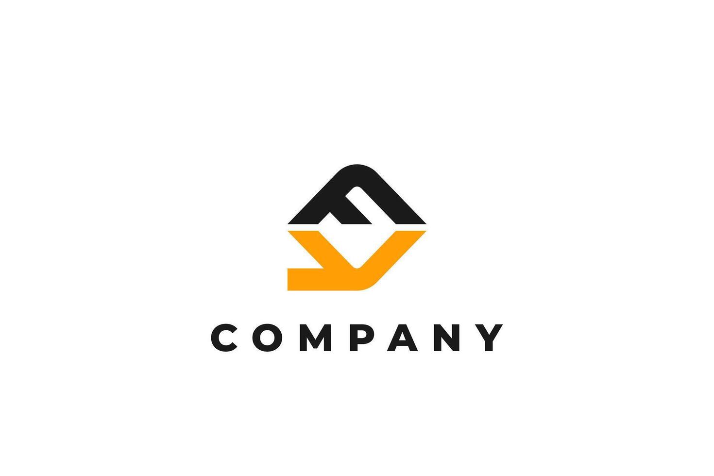 letter fy or yf abstract business modern minimalist logo vector