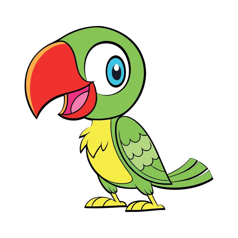 Parrot cartoon design art vector