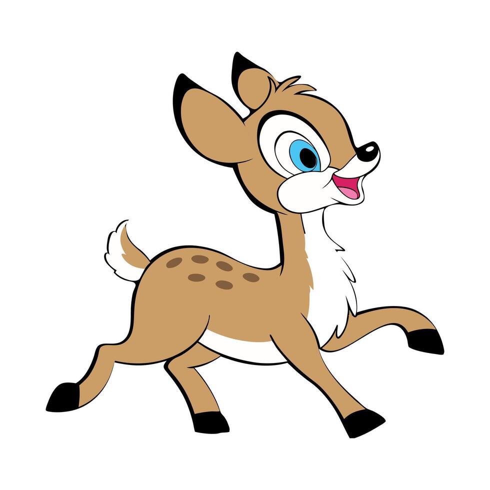 Baby deer cartoon vector