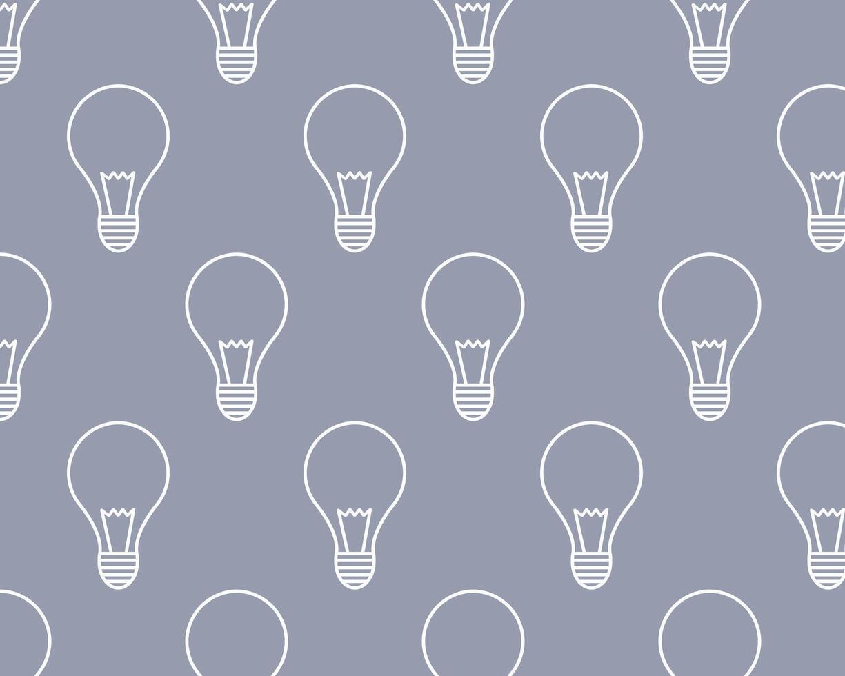 Light bulbs outline pattern. illustration. vector