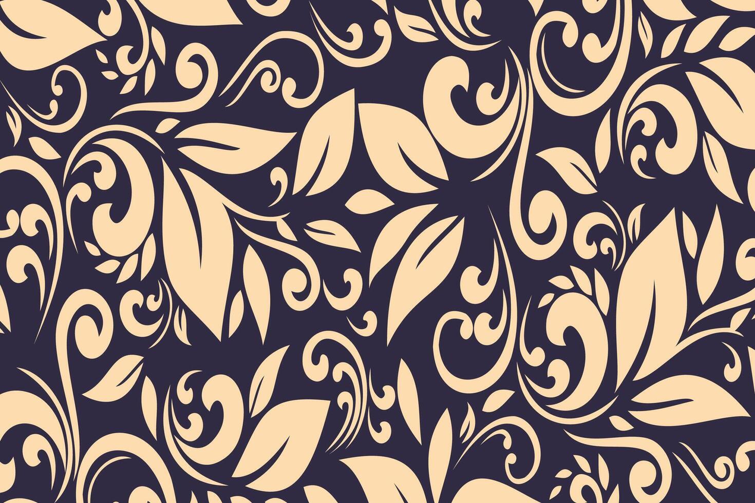 A floral pattern in beige and brown vector