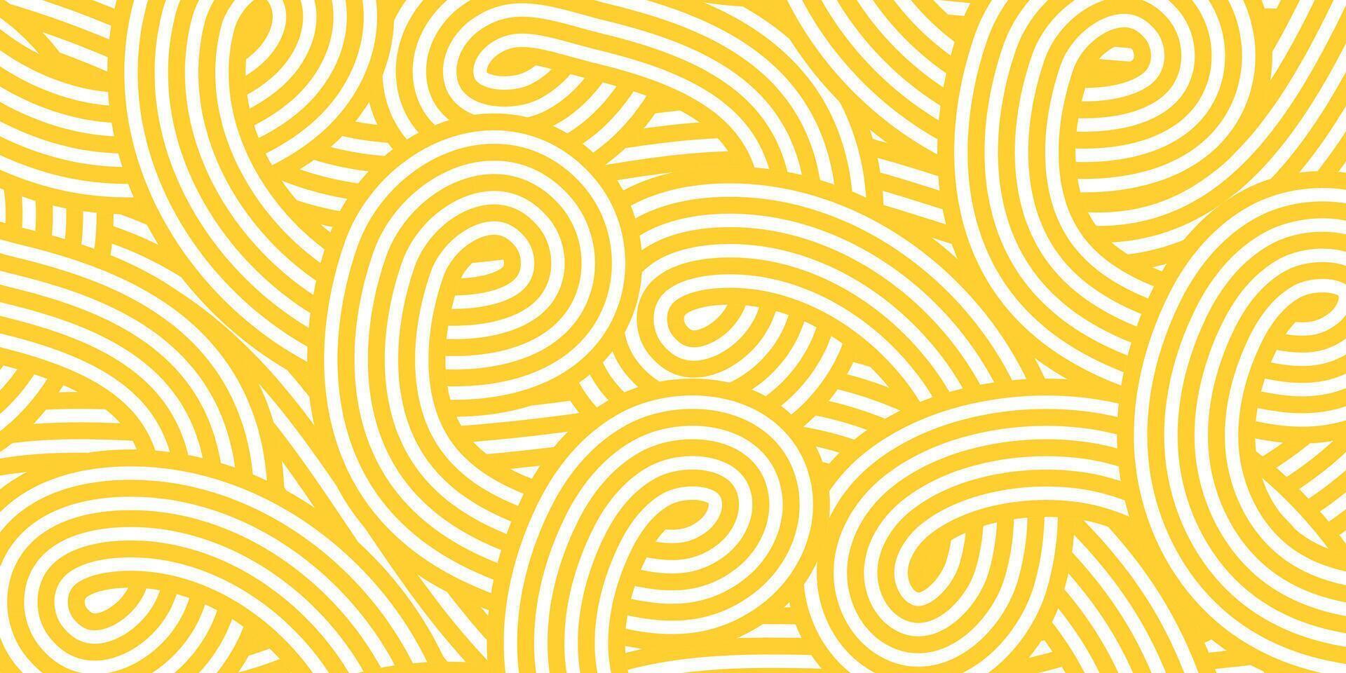Noodle pattern on yellow background. Spaghetti texture. Abstract background for Italian menu. vector