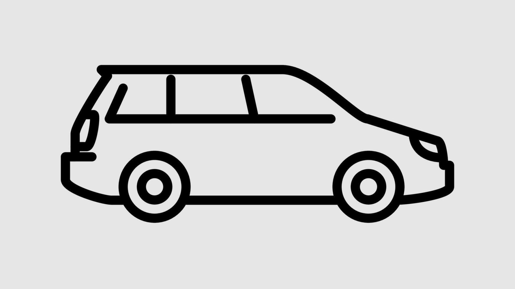 Mini Van Classic Vehicles Car Line Icon vector
