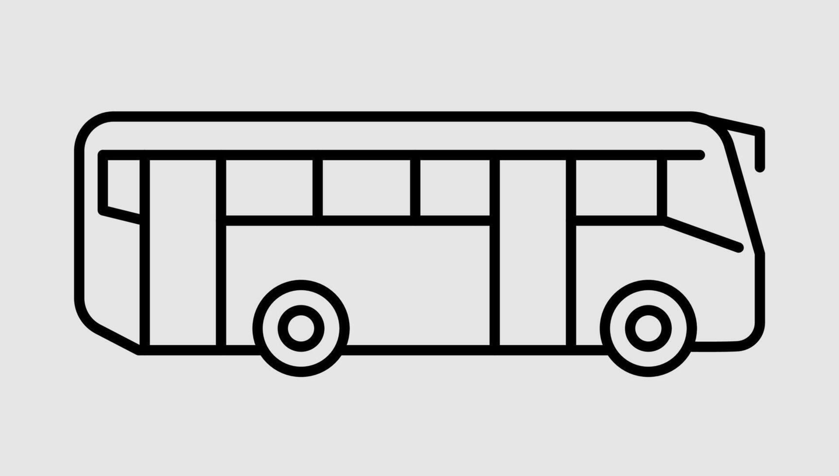 Bus Vehicles Car Line Icon vector