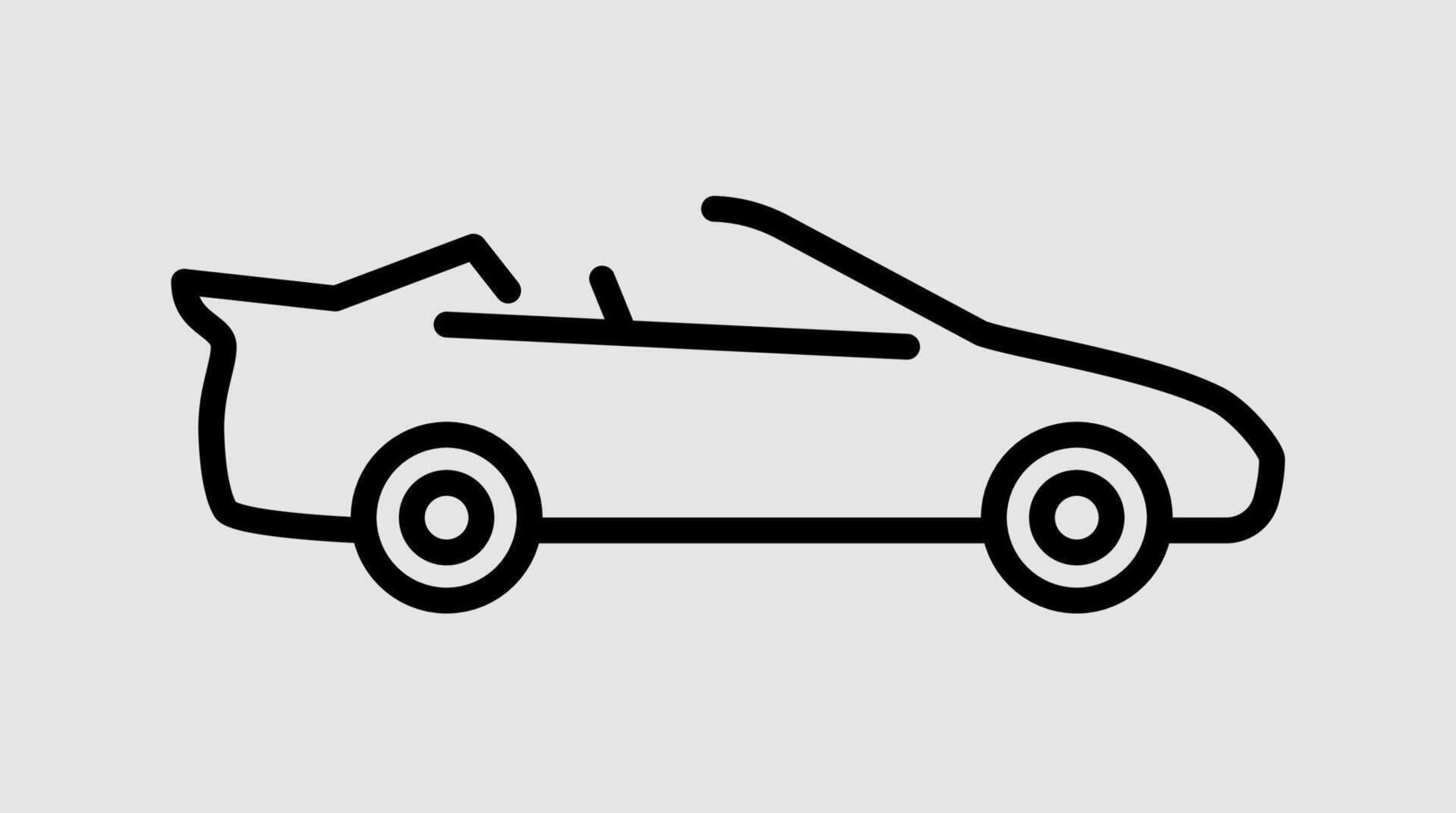 Cabriolet Vehicles Car Line Icon vector