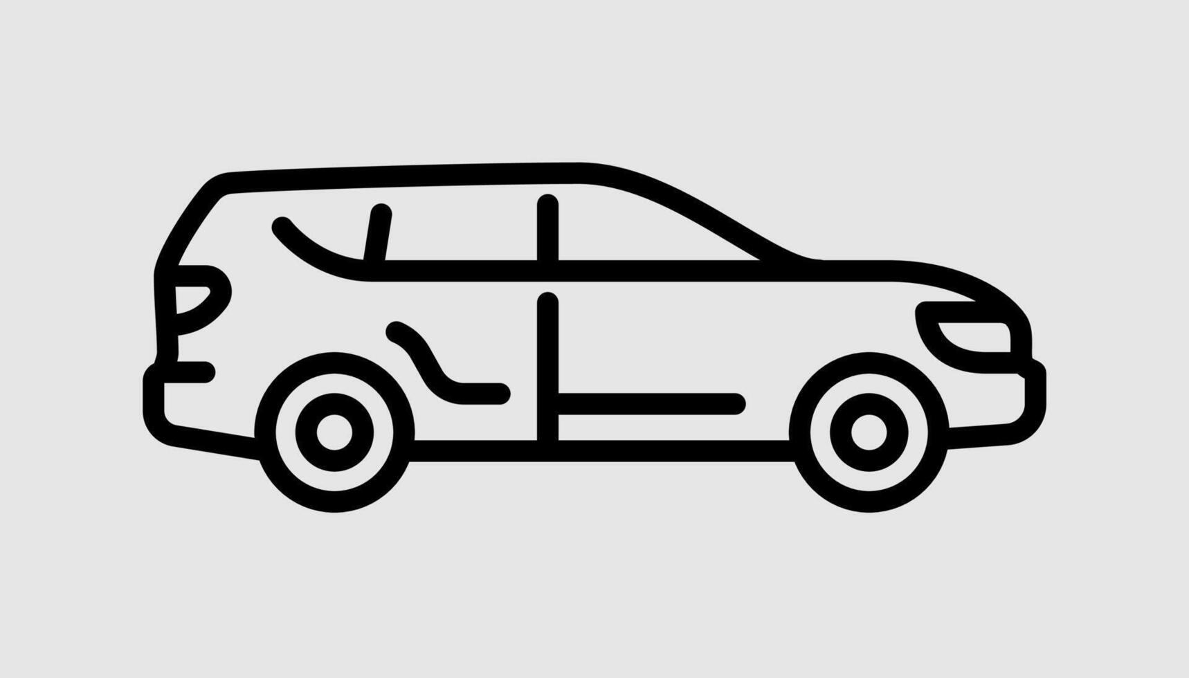 Crossover Vehicles Car Line Icon vector
