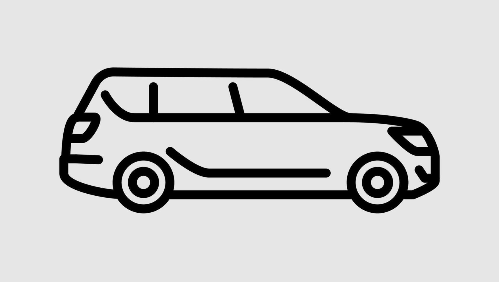 Suv Vehicles Car Line Icon vector