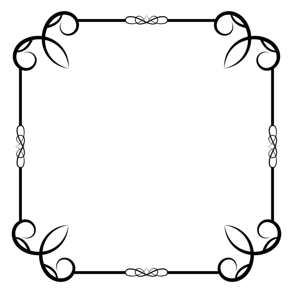 Ornamental label frames. decorative vintage frame and retro badge vector