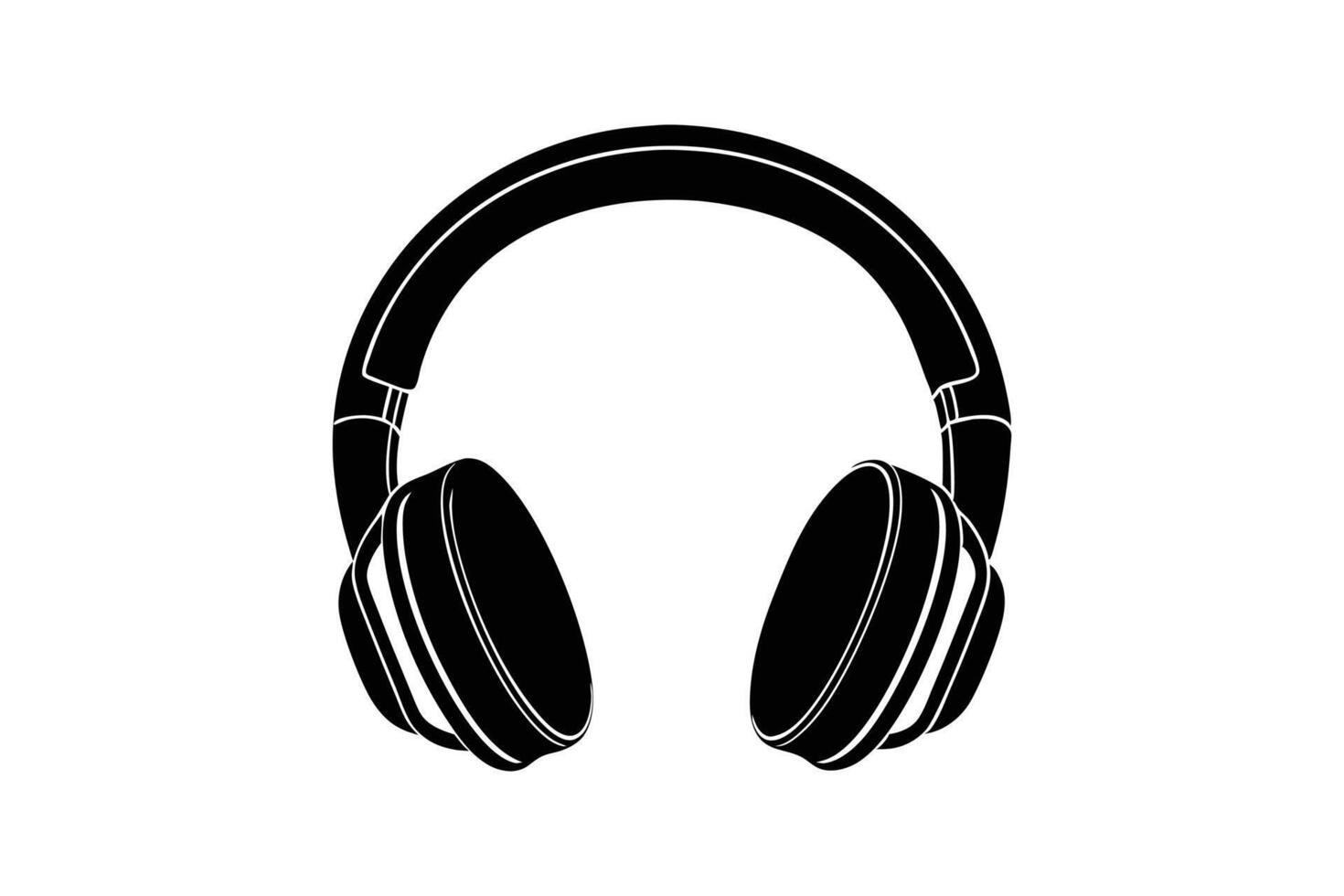 Modern Headphone Illustration for Music Design vector