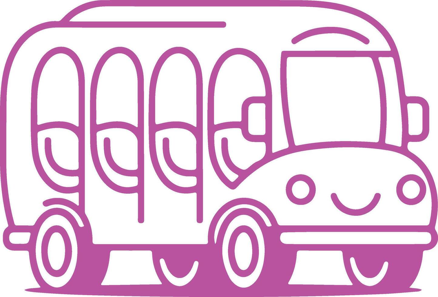 Realistic School Bus Digital Design vector