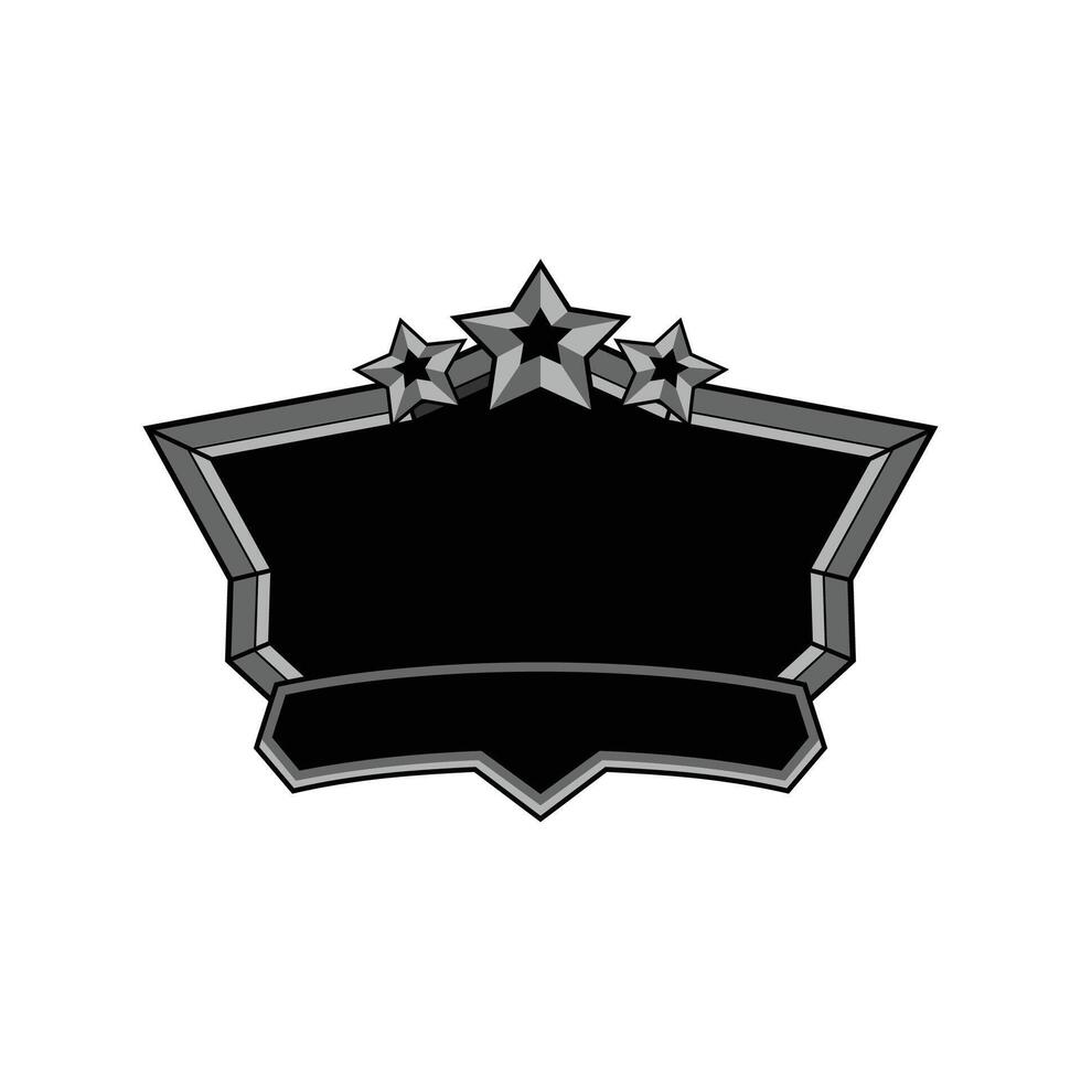blank badge star emblem template vector