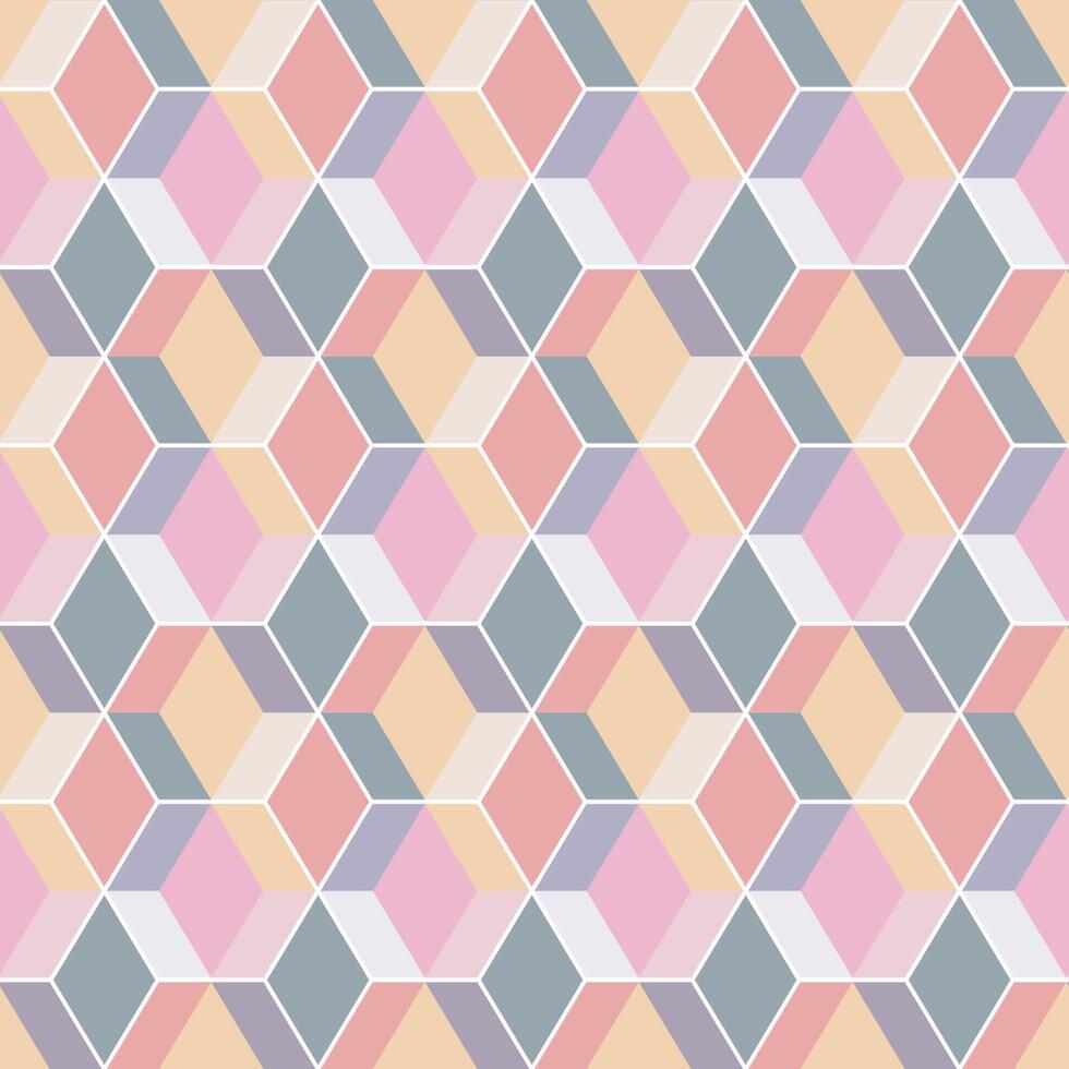 pastel color box geometric pattern vector