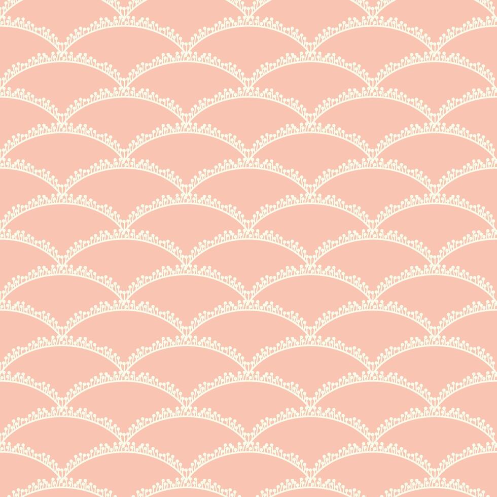 pink scalloped dandelion flower pattern vector
