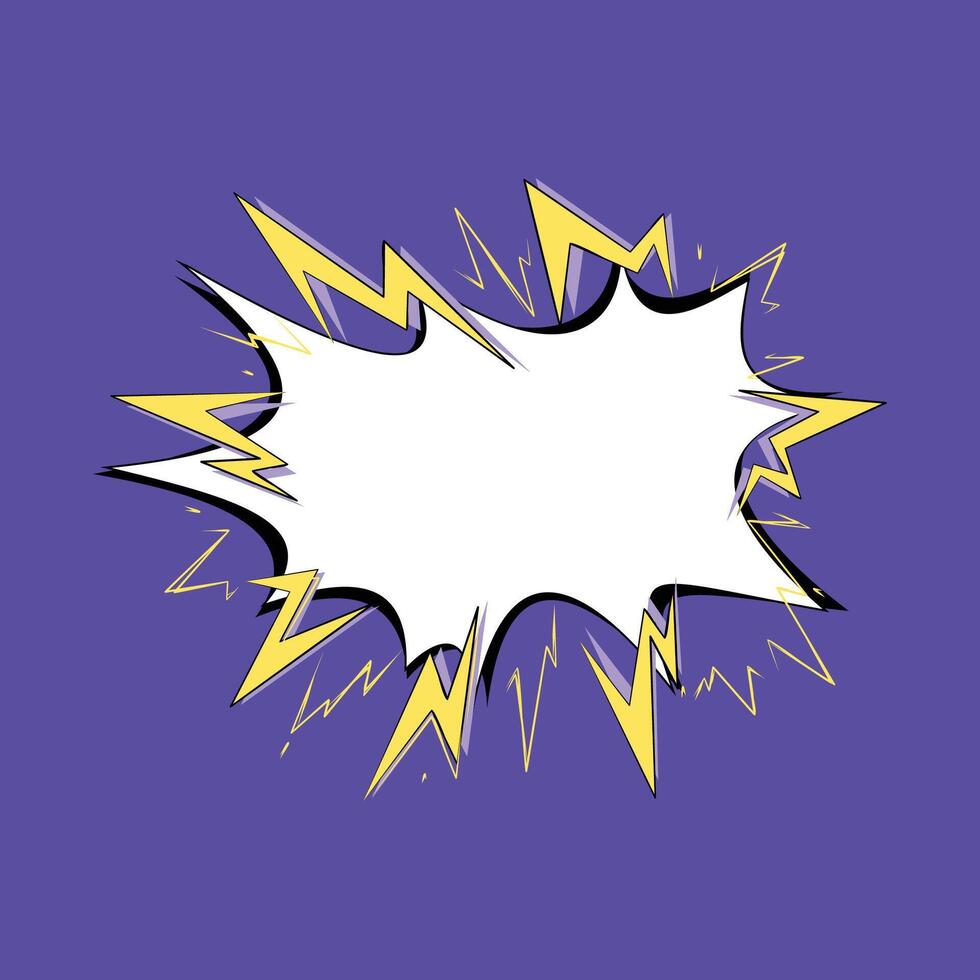 blank pop art comic speech bubble vector
