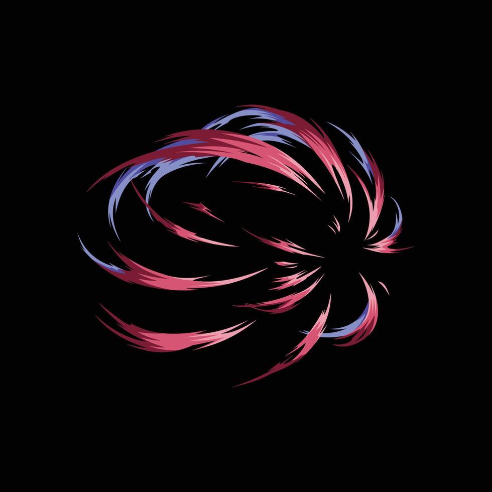 comic cartoon red dash motion effect vector