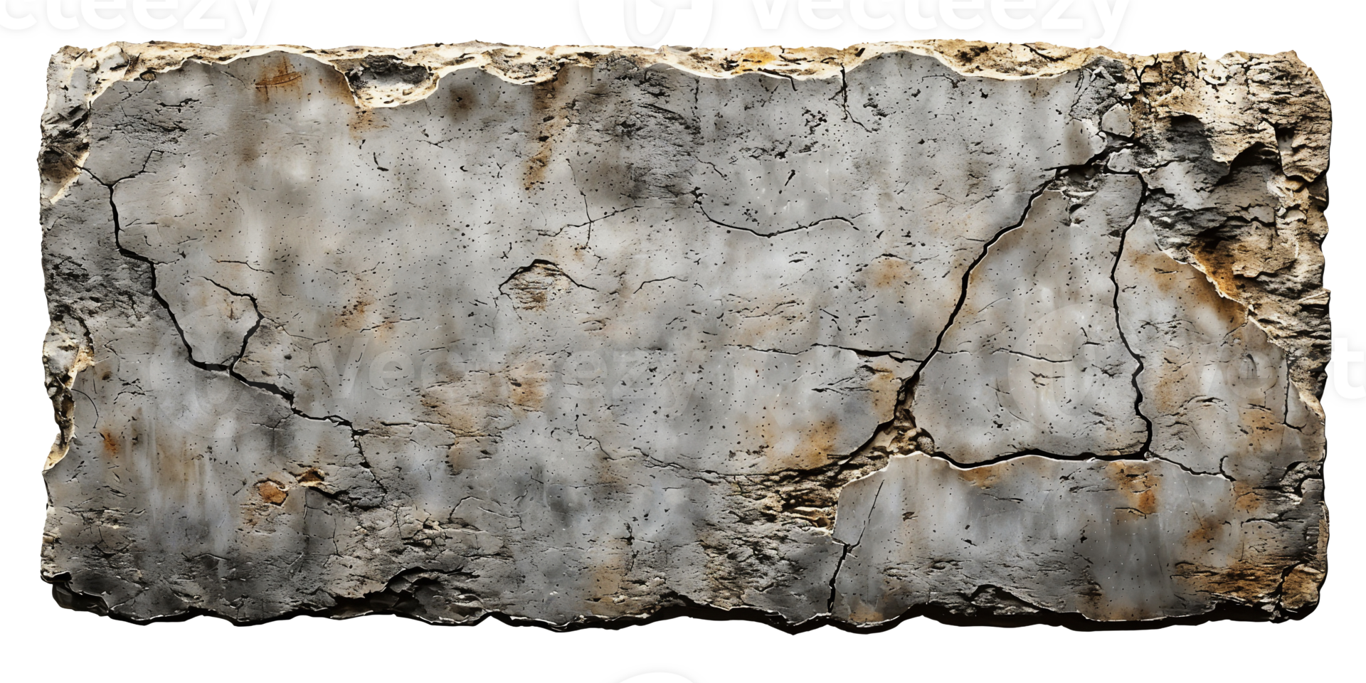 grunge concrete wall texture, isolated on transparent background. png