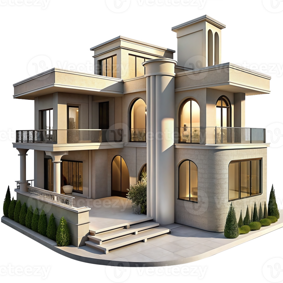 Suburban Property Classic House Building Design png