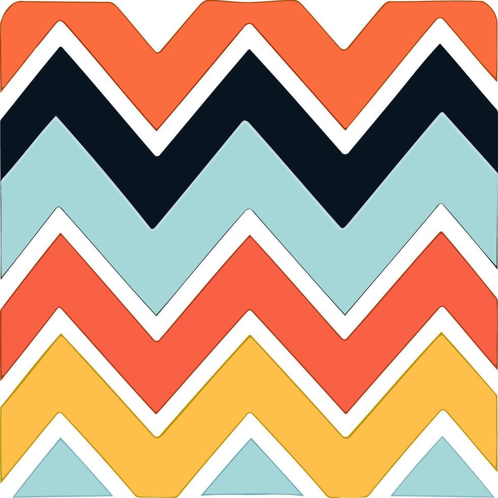 Dynamic Zigzag Pattern with Vibrant Color Scheme vector