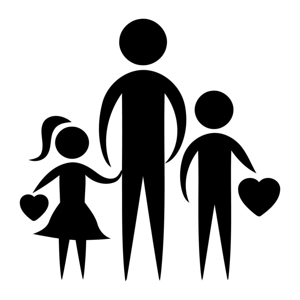Family Holding Hands Heart Connection vector