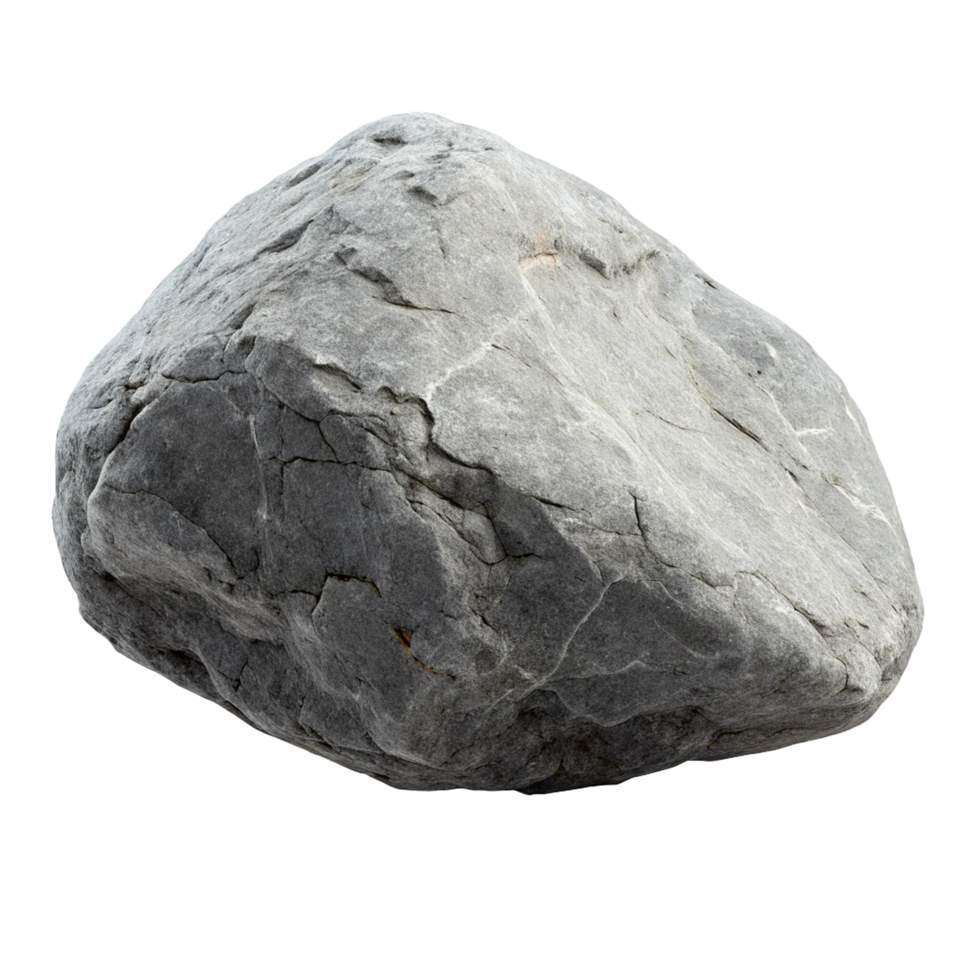Floating gray rock on transparent background png