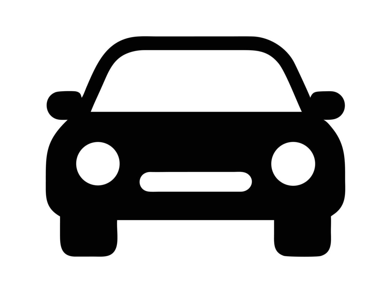 Simple Black Silhouette of a Car vector