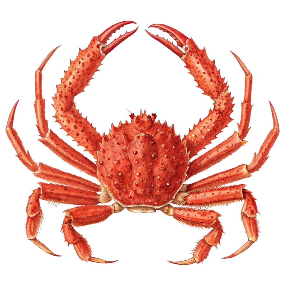 King crab isolated on transparent background png