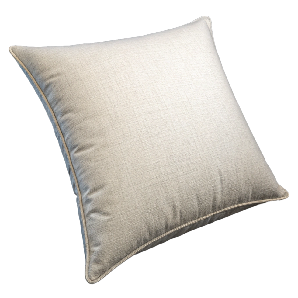 Plain white square pillow cushion png