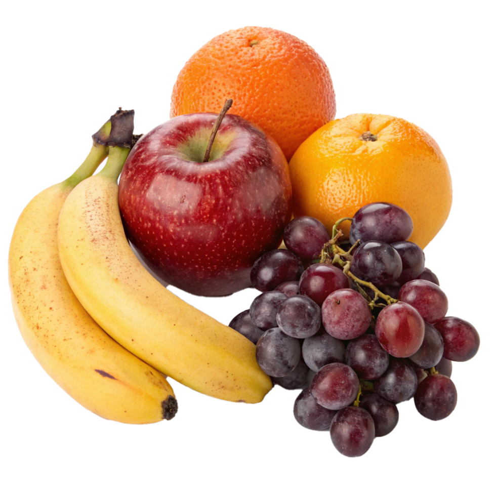 Mix fruits isolated on transparent background png