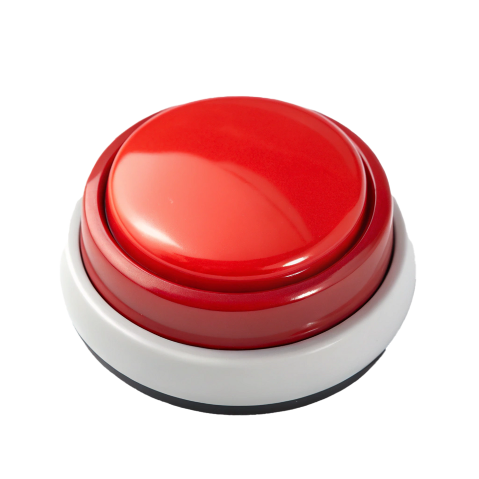 Realistic red button png